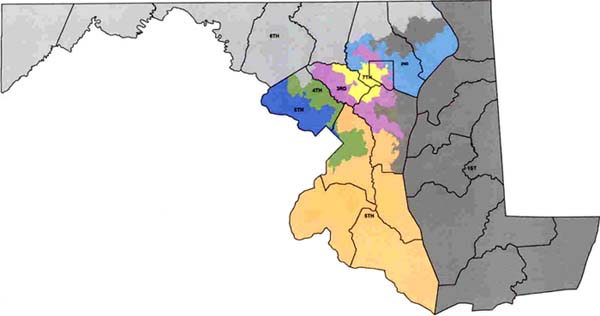 Proposed Redistricting Map/Courtesy of Maryland Department of Planning
