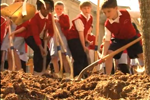 Kids planting trees