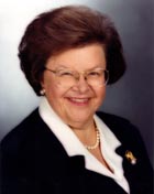 U.S. Senator Barbara Mikulski / Photo courtesy of her office