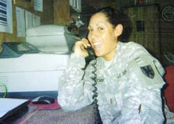 Army Capt. Bianca Marchany in Iraq