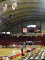 The basketball court in Cole Field House