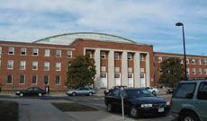 Cole Field House sits near the center of the University of Maryland, College Park, campus.