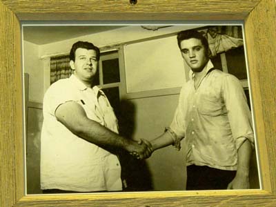 Del Puschert and Elvis Presley in 1956