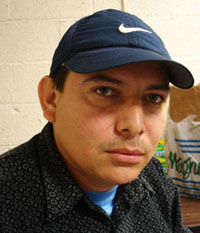 El Salvadorean immigrant Hugo Castaneda - Newsline photo by Karen Shih