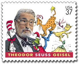 The new Dr. Seuss commemorative stamp / Courtesy U.S. Postal Service
