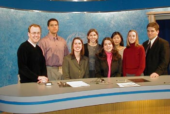 The TV Bureau Crew, Spring 2003. Mark Lodato is at far left. (Photo by Fanen Chiahemen)