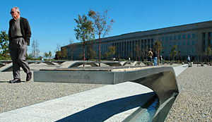 The Pentagon Memorial - Newsline photo by James K. Sanborn